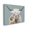 Stupell Industries Highland Cattle Biting Sunflower Bloom Canvas Wall Art